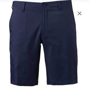 BCG navy blue Golf performance shorts 10 inch inseam moisture wicking UPF 30